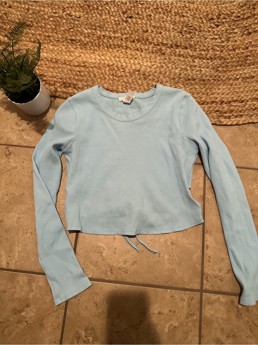 KNIT OPEN BACK LONG SLEEVE